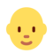 Person- Bald emoji on Twitter